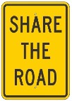 Figure of recommended “Share the Road” sign